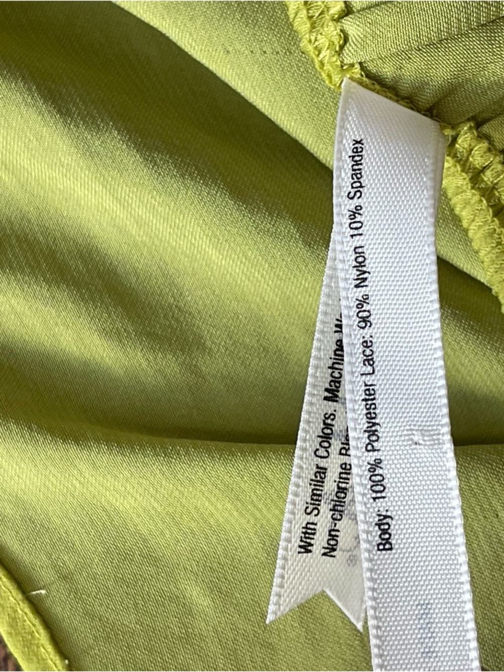 Witchy Vibes Lime Green Lace Trim Satin Fairy Whimsigoth Chemise Layer - Picture 9 of 9